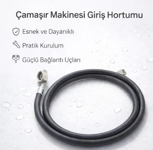 Şirin Çamaşır Makinesi Su Giriş Hortumu 4 metre _ Dayanıklı ürün görseli 1