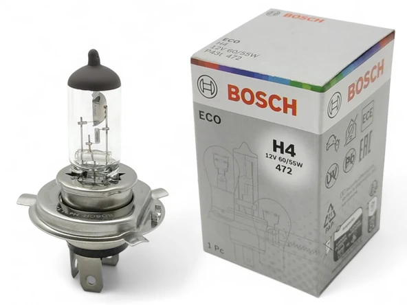 Bosch H4 Ampul 12V 60/55W - 1987302803 - 7703097171 ürün görseli 1