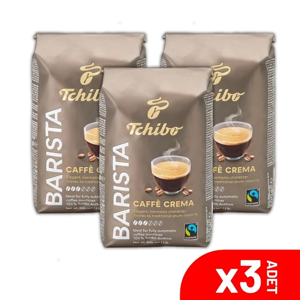 Tchibo Barista Caffe Crema Çekirdek Kahve 500g 3lü ürün görseli 1