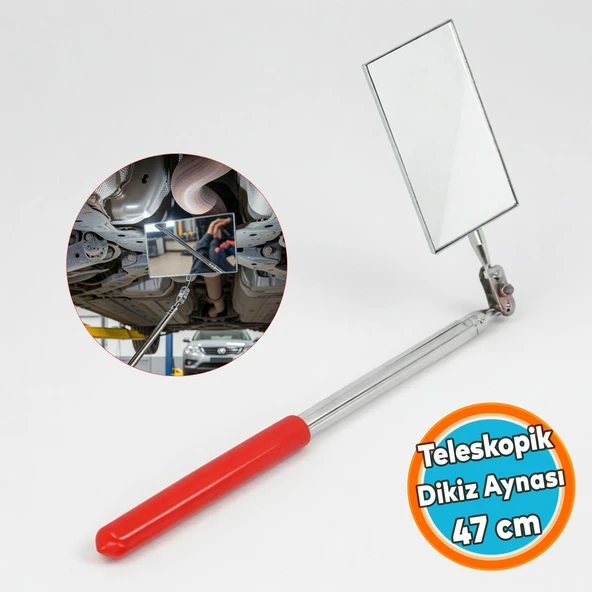 Kare Dikiz Aynası Teleskopik 47 cm Araç Kör Nokta Önleyici Yan Ayna Uzatma Dikiz Aynası ürün görseli 1