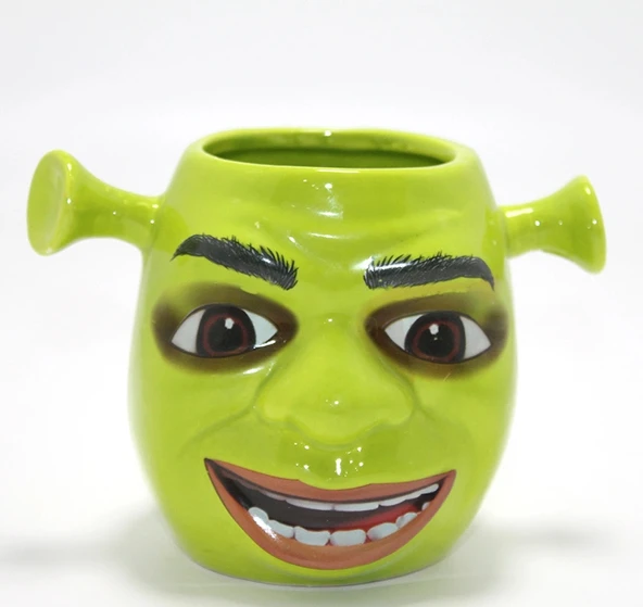 3D Shrek Tasarımı Porselen Kupa Bardak Liv307 ürün görseli 1