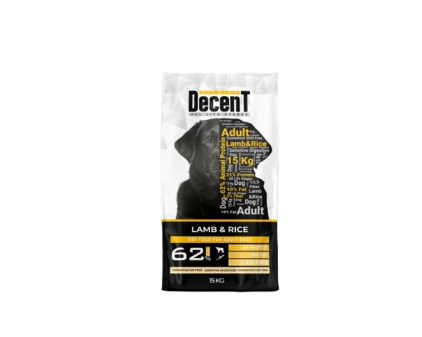 Decent Premium Kuzulu ve Pirinçli Yetişkin Köpek Maması 15 Kg ürün görseli 1