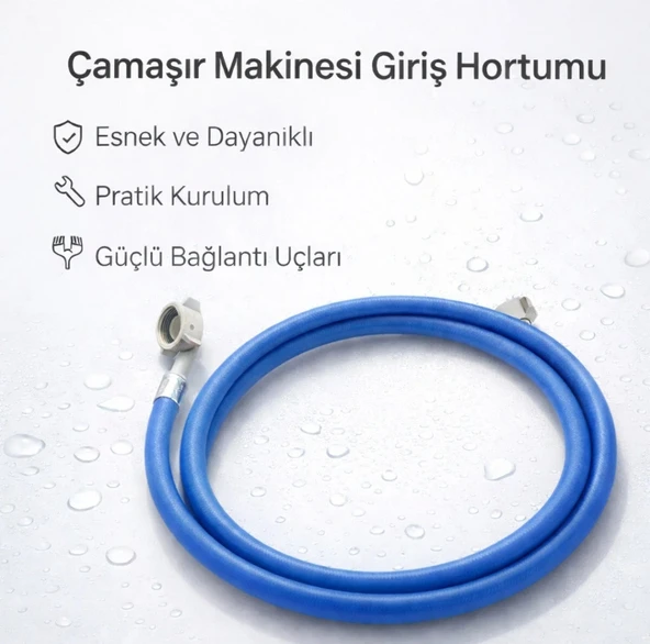 Şirin Çamaşır Makinesi Su Giriş Hortumu 5 Metre _ Dayanıklı ürün görseli 1