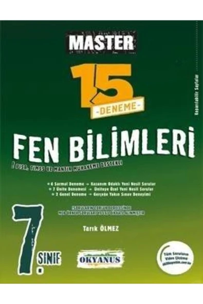 Okyanus 7.Sınıf Fen Bilimleri Master 15 Deneme ürün görseli 1