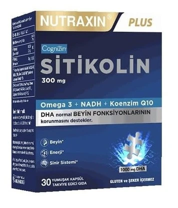 Nutraxin Sitikolin 30 Kapsül ürün görseli 1