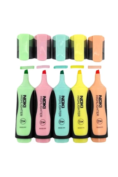 Noki Pastel Fosforlu Kalem 5Li Kod:9000P5Pvc ürün görseli 1