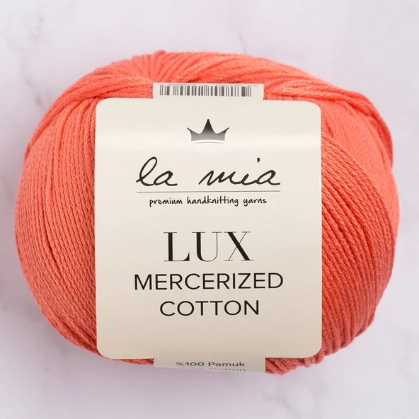 La Mia Lux Mercerized Cotton Nar Çiçeği El Örgü İpi - 13 - 33744 ürün görseli 1
