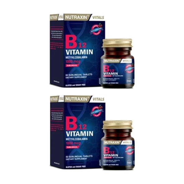 Nutraxin B12 Vitamin 1000 Mg 60 Tablet 2 Kutu ürün görseli 1