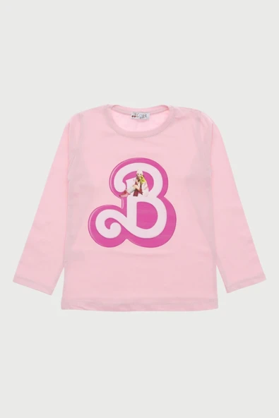 Kız Çocuk Bluz Barbie Baskılı - Resim 2