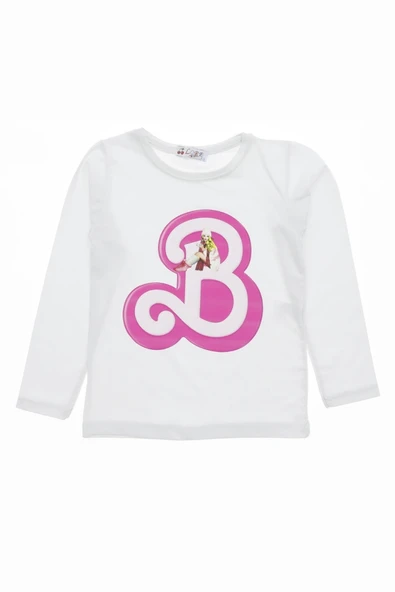 Kız Çocuk Bluz Barbie Baskılı - Resim 6
