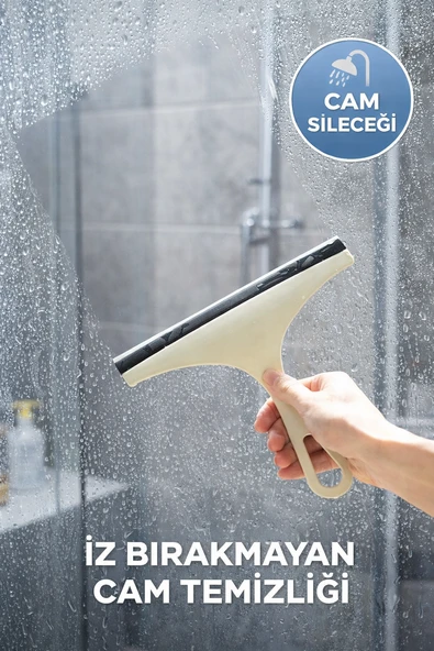 Çok Amaçlı Cam Sileceği Banyo Duşakabin Ayna Cam Temizleme Aparatı İz Bırakmayan Cam Çek Renkli ürün görseli 1