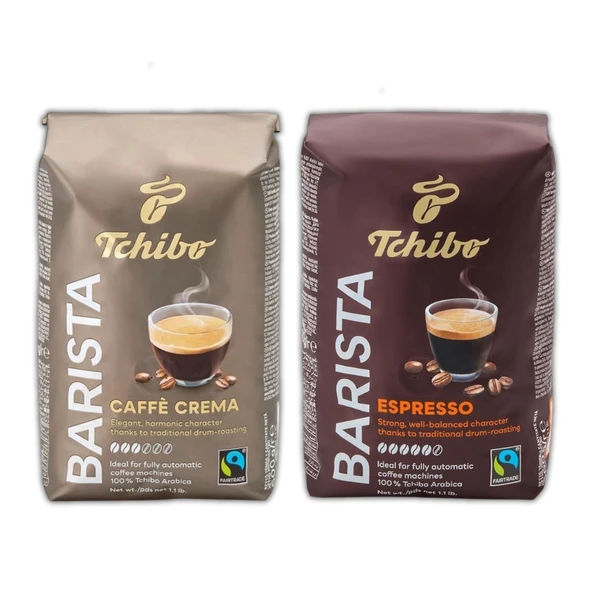 Tchibo Barista  Caffe Crema + Espresso Çekirdek Kahve 500gr ürün görseli 1
