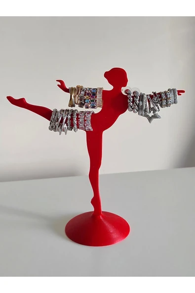 Nerva Design 3D Dekoratif Balerin Tasarımlı Takı Standı, Düzenleyici, Yüzük/Küpe/Kolye/Takı Askılığı - Sert Plastik ürün görseli 1