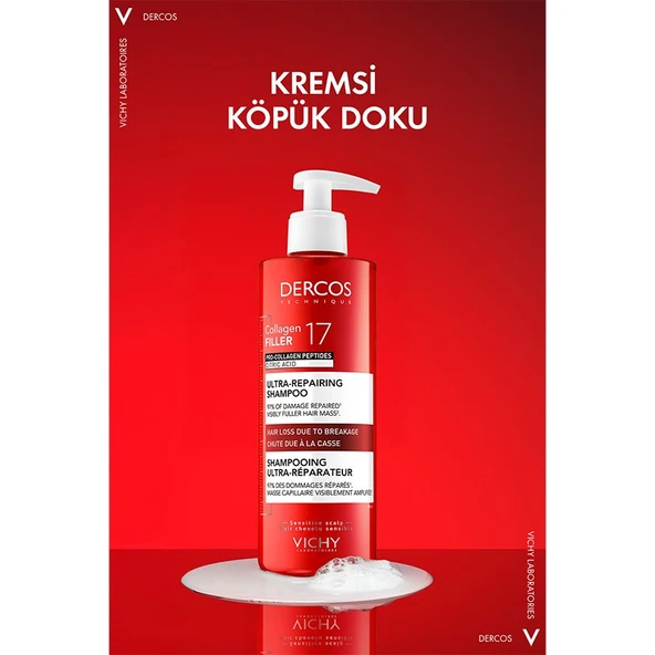 Vichy Dercos Collagen 17 Filler Tüm Saç Tipleri İçin Şampuan 400 ml ürün görseli 1