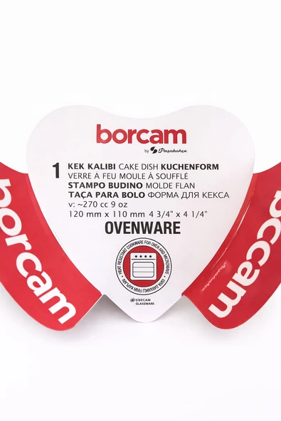 Borcam Mini Kek Kalıbı Kalp Desenli - Resim 5