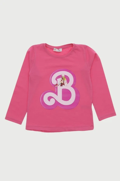 Kız Çocuk Bluz Barbie Baskılı - Resim 9