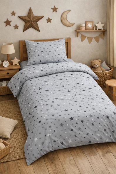 Tek Kişilik Nevresim Takımı 160x220cm - 2 Yastık Kılıfı - Lastikli Çarşaflı 120x200+30 ürün görseli 1