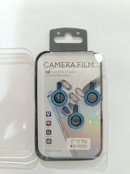 iPhone 12 Pro simli blue kamera koruyucu - Resim 2