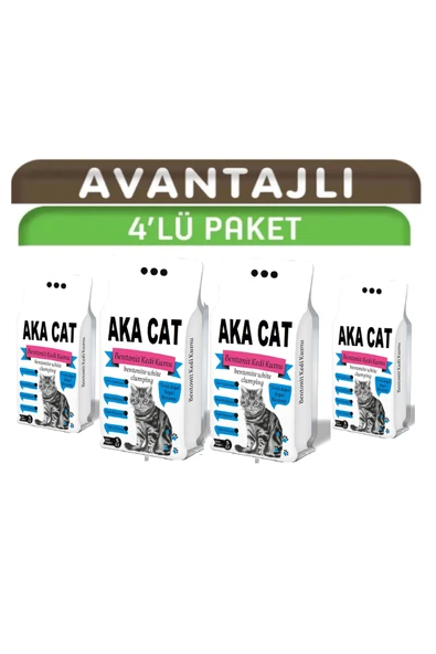 AKACAT Kedi Kumu 4x5 Lt Ince Tane %100 Beyaz Bentonit Topaklanan Kedi Kumu ürün görseli 1