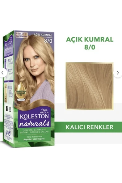 Wella Koleston Naturals 8/0 Açık Kumral Saç Boyası ürün görseli 1