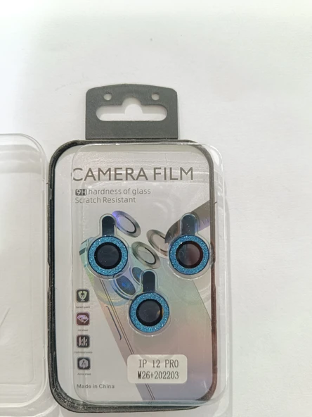 iPhone 12 Pro simli blue kamera koruyucu - Resim 3