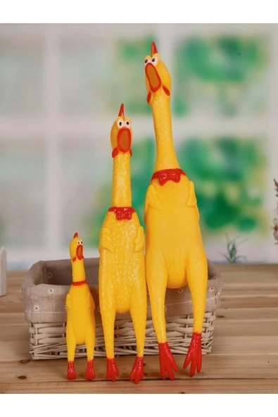 Allmart Ses Çıkaran Tavuk Kedi Köpek Oyuncağı 16 Cm. ürün görseli 1