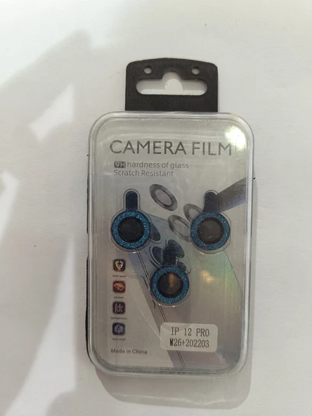 iPhone 12 Pro simli blue kamera koruyucu ürün görseli 1