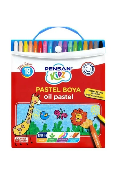 Pensan Kidz Çantalı Pastel Boya 18 Renk Yeni Ürün Pe98121Pb18Rç ürün görseli 1