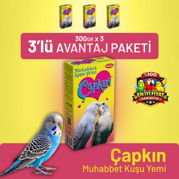 Çapkın Muhabbet Kuşu Yemi - 3 Adet ürün görseli 1