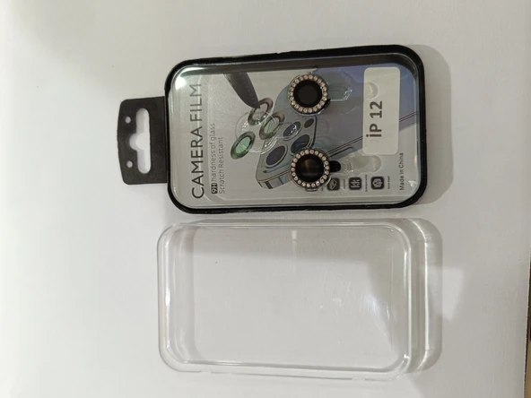 iPhone 12 taşlı kemara koruyucu - Resim 3