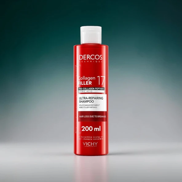 Vichy Dercos Collagen 17 Filler Tüm Saç Tipleri İçin Şampuan 200 ml ürün görseli 1