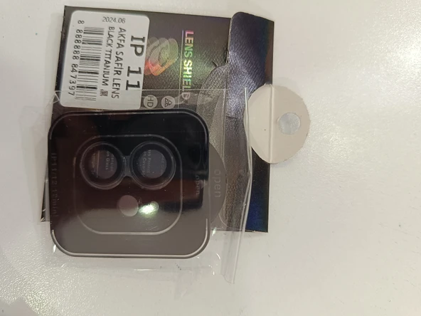 iPhone 11 BLAC TITANIUM KAMERA KORUYUCU - Resim 2