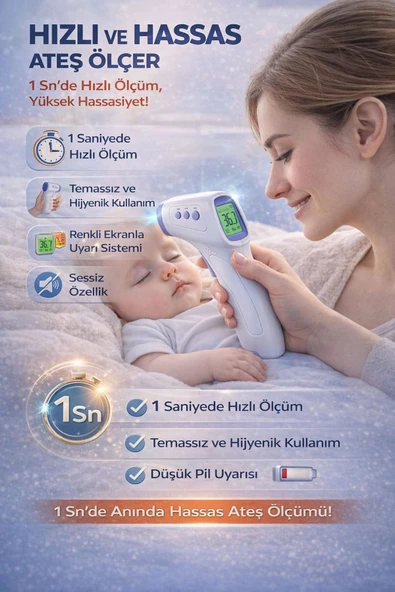akapet Dijital Temassız Ateş Ölçer Alından Vucut Termometre ürün görseli 1