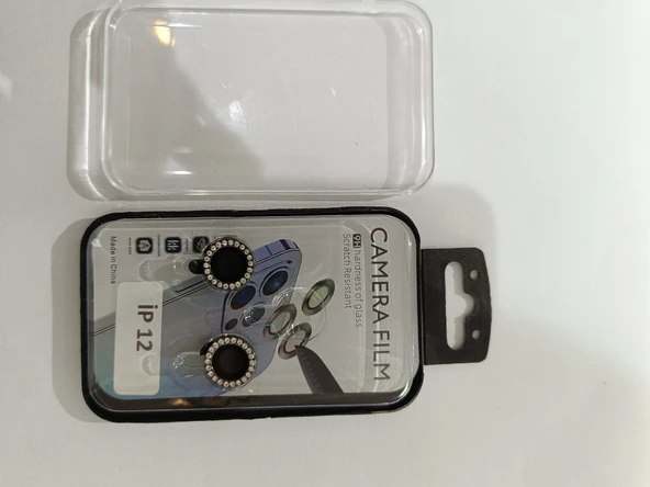 iPhone 12 taşlı kemara koruyucu - Resim 2