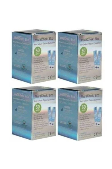 Vivachek Eco Seker Ölçüm Stribi 50 Adet 4'Lü PAKET (SKT:06/2027) ürün görseli 1