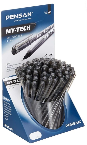 Pensan 2250 Tükenmez Kalem My-Tech 1.0 Mm Siyah (60 Lı Paket) ürün görseli 1