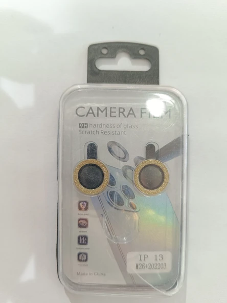 iPhone 13 simli Gold kamera koruyucu ürün görseli 1