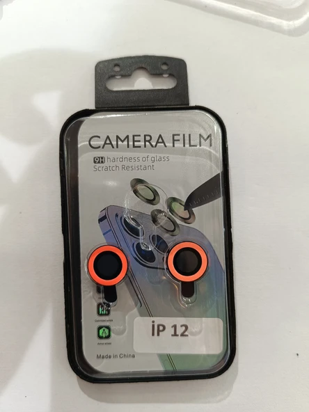 iPhone 12 pembe kamera koruyucu - Resim 3
