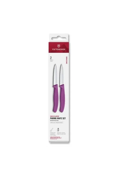 Victorinox 6.7695.2C1 Swiss Classic 2li Soyma Bıçağı Set, Mor ürün görseli 1