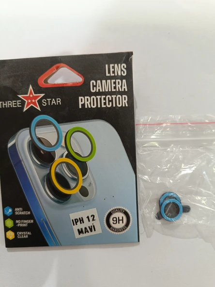 iPhone 12 blue kamera koruyucu - Resim 3