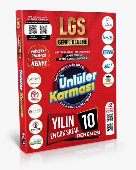 Ünlüler Yayınları 8. Sınıf Lgs Ünlüler Karması 10'lu Deneme Yeni ürün görseli 1