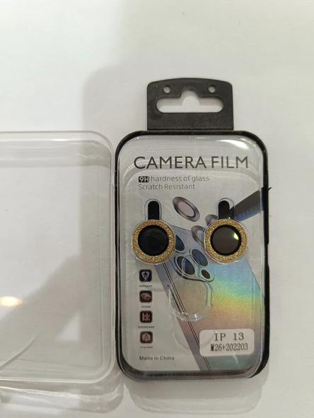 iPhone 13 simli Gold kamera koruyucu - Resim 2