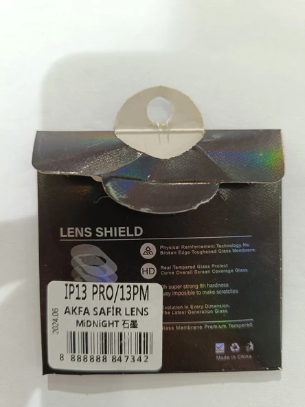 iPhone 13 Pro / Promax midnight kamera koruyucu ürün görseli 1