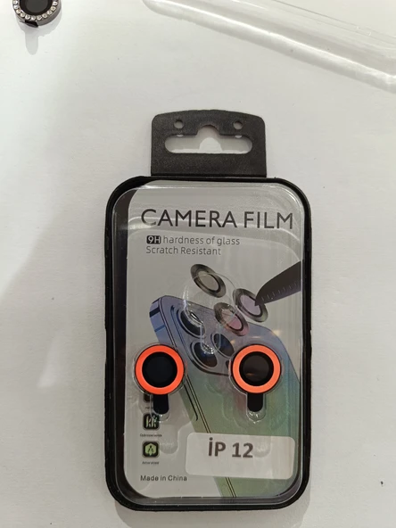 iPhone 12 pembe kamera koruyucu - Resim 2