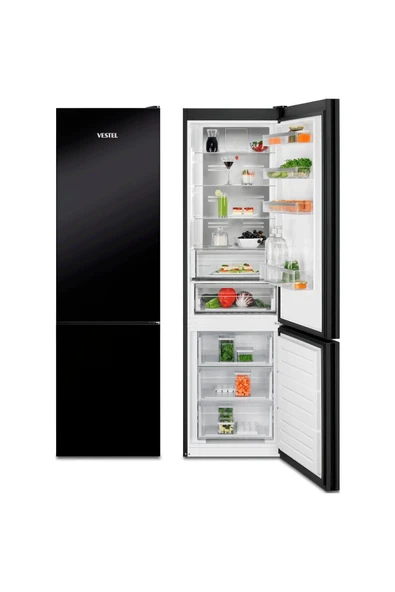 Vestel 60x200 cm Alttan Dondurucu Combi Tip No-Frost Cam Buzdolabı ürün görseli 1