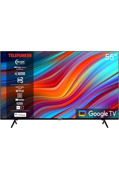 Telefunken XU55GA660S 55"-140CM ULTRAHD 4K GOOGLE TV ürün görseli 1