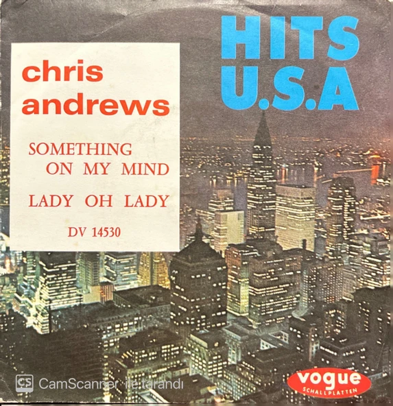 Chris Andrews Something On My Mind 45lik Plak ürün görseli 1