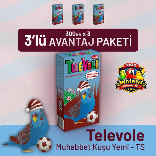 Televole Muhabbet Kuşu Yemi TS- 3 Adet ürün görseli 1