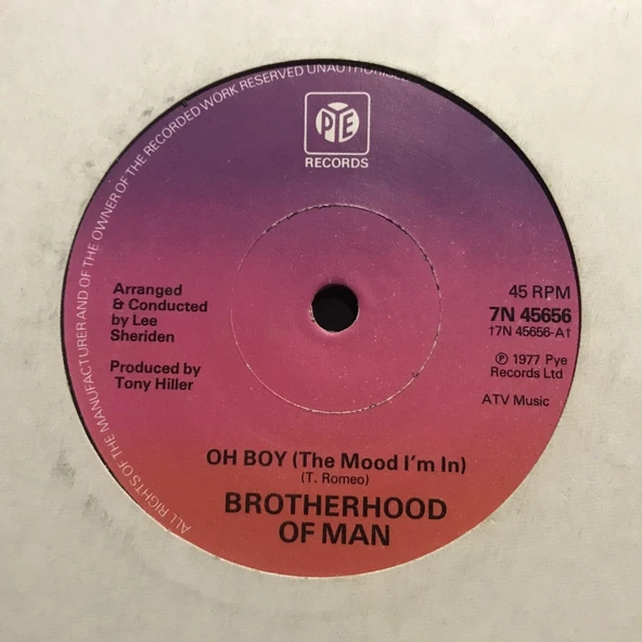 Brotherhood Of Man Oh Boy 45lik Plak ürün görseli 1