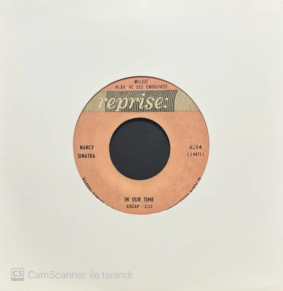 Nancy Sinatra  In Our Time 45lik Plak ürün görseli 1